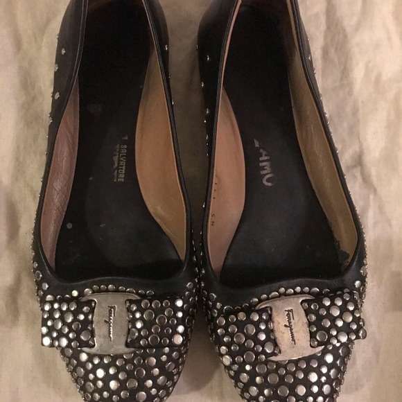 Salvatore Ferragamo ballet flats black leather - Picture 2 of 5